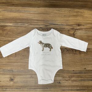 mud pie Long sleeve Bodysuit every baby needs a aussie 0-6 months